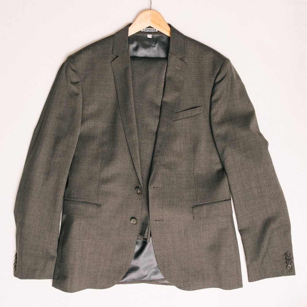 Express Innovator Skinny Suit Grey